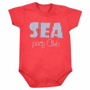Dojčenské letné body Koala Sea Party červené, 68