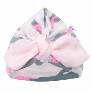 Kojenecká čepička turban New Baby With Love růžová, 62