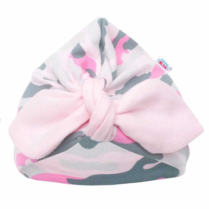 Kojenecká čepička turban New Baby With Love růžová, 68