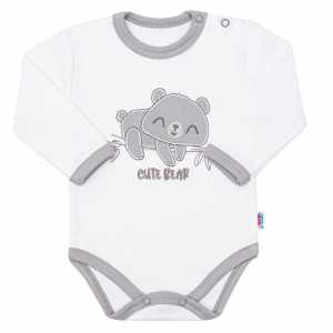 Kojenecké bavlněné body s dlouhým rukávem New Baby Cute Bear, 56