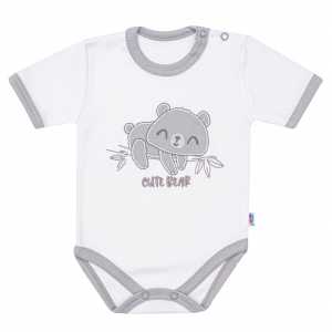 Dojčenské bavlnené body s krátkym rukávom New Baby Cute Bear, 56