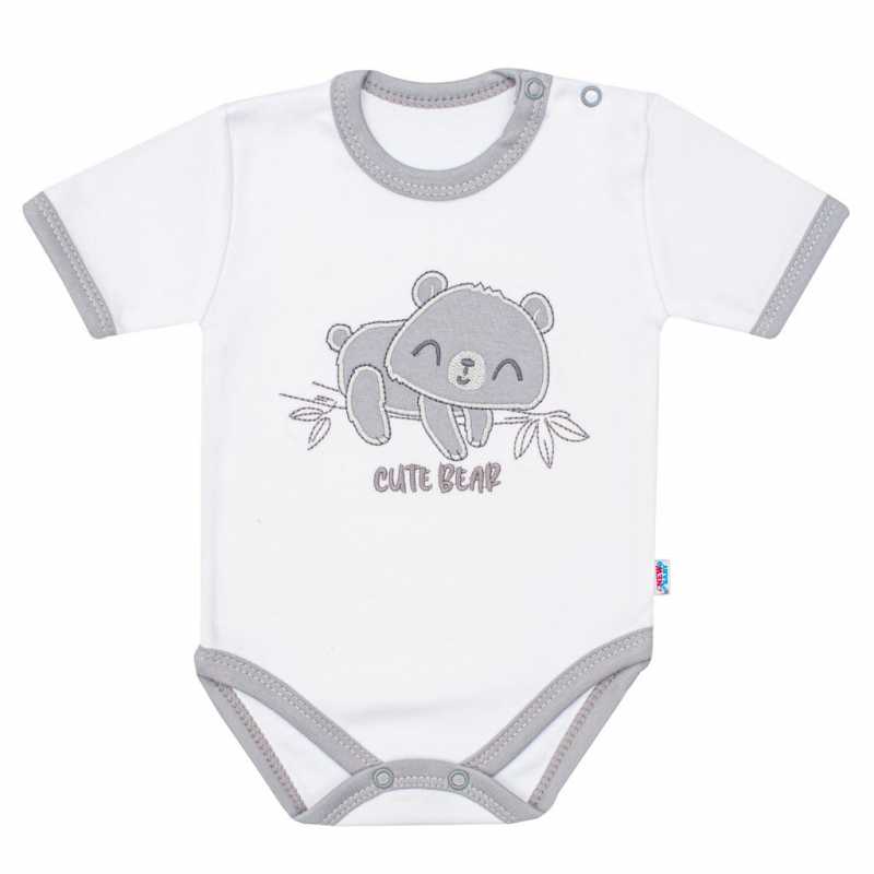 Dojčenské bavlnené body s krátkym rukávom New Baby Cute Bear, 56