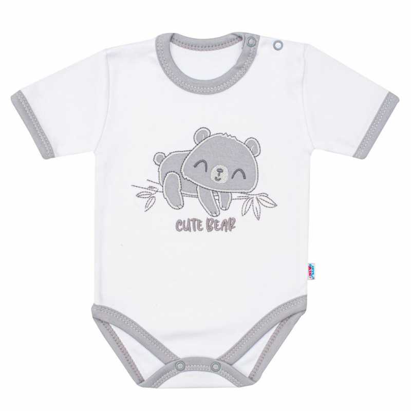 Dojčenské bavlnené body s krátkym rukávom New Baby Cute Bear, 68