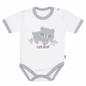 Dojčenské bavlnené body s krátkym rukávom New Baby Cute Bear, 74