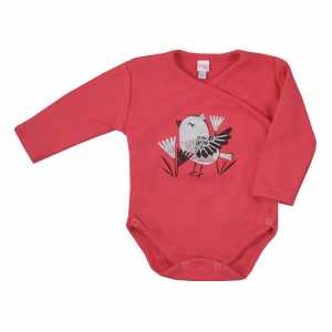 Dojčenské bavlnené body s bočným zapínaním Koala Birdy tmavo ružové, 62