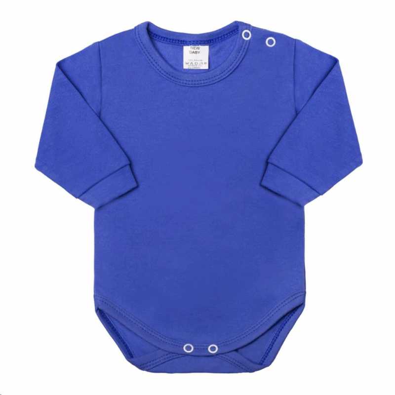 Dojčenské body s dlhým rukávom New Baby modré, 50