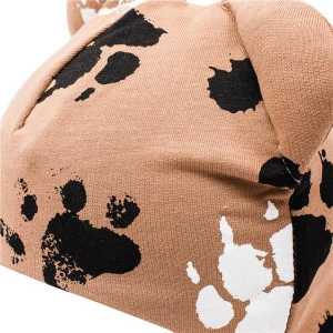 Dojčenská bavlnená čiapka s uškami New Baby labka horčicová, 62