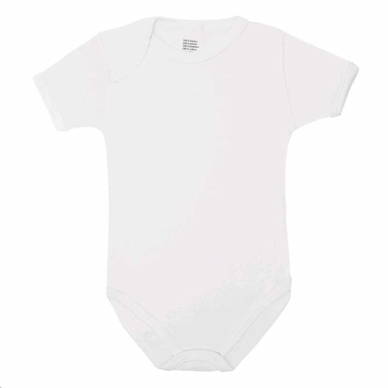 Luxusné bavlnené body krátky rukáv New Baby - biele, 56