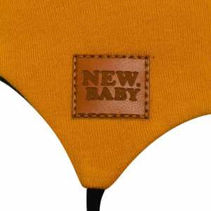 Dojčenská bavlnená čiapka s uškami New Baby Favorite hnedá, 62