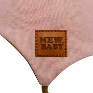 Dojčenská bavlnená čiapka s uškami New Baby Favorite ružová, 68