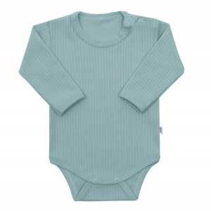 Body s dlouhým rukávem New Baby Practical zelené, 56