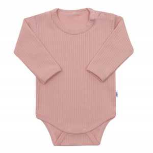 Body s dlhým rukávom New Baby Practical ružové, 80