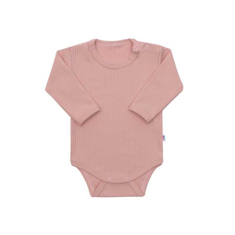 Body s dlhým rukávom New Baby Practical ružové, 80