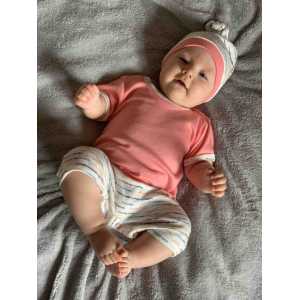 Dojčenská bavlnená čiapočka New Baby Summertime dievča, 56