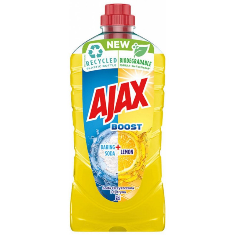 Ajax Boost Baking univerzálny čistiaci prostriedok, Soda a Lemon 1 l