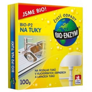 Bio-Enzym Bio-P2 Biologický přípravek pro rozklad tuků v odpadních systémech 100 g