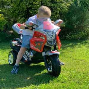 Dětská elektrická motorka Baby Mix RACER červeno-černá