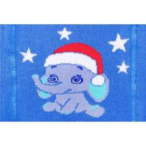 Vánoční bavlněné punčocháčky New Baby modré se slonem, 68