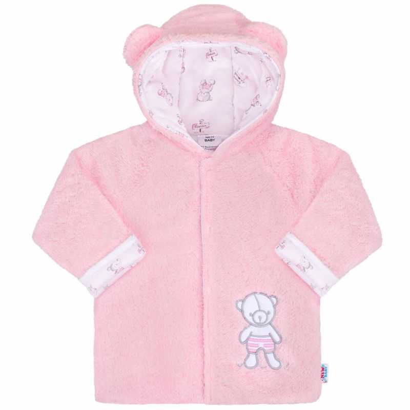 Zimný kabátik New Baby Nice Bear ružový, 56