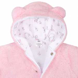 Zimný kabátik New Baby Nice Bear ružový, 62