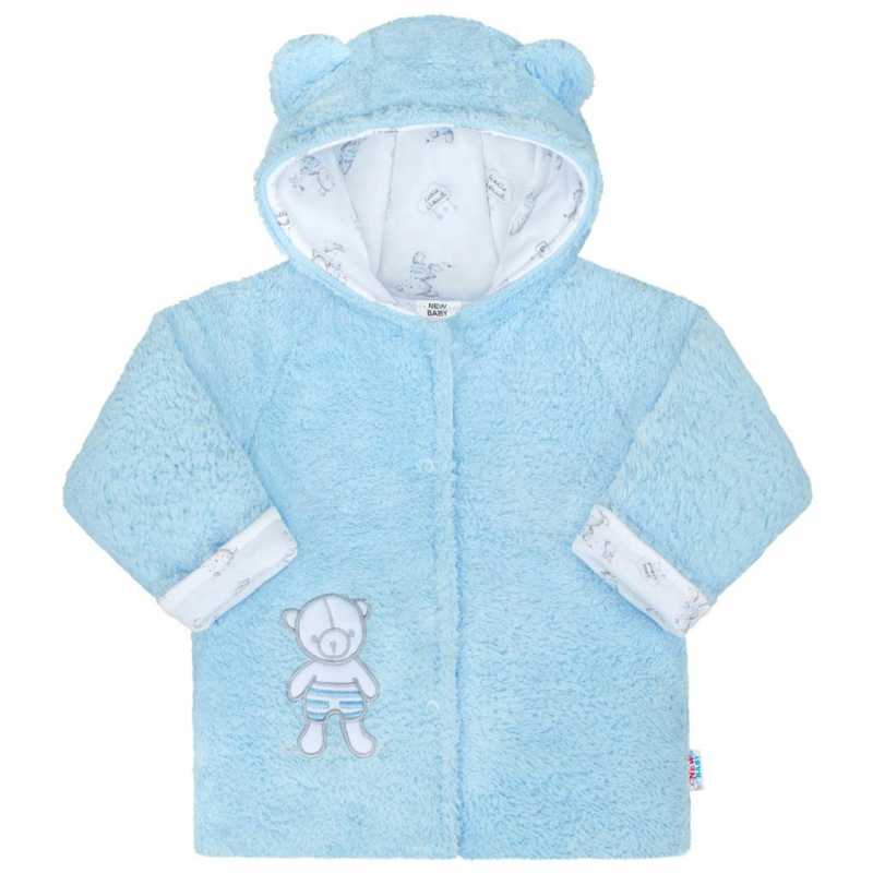 Zimný kabátik New Baby Nice Bear modrý, 62