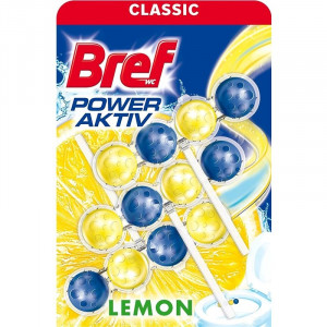 Bref Power Aktiv 4 Formule Lemon WC blok Mega pack 3 x 50 g
