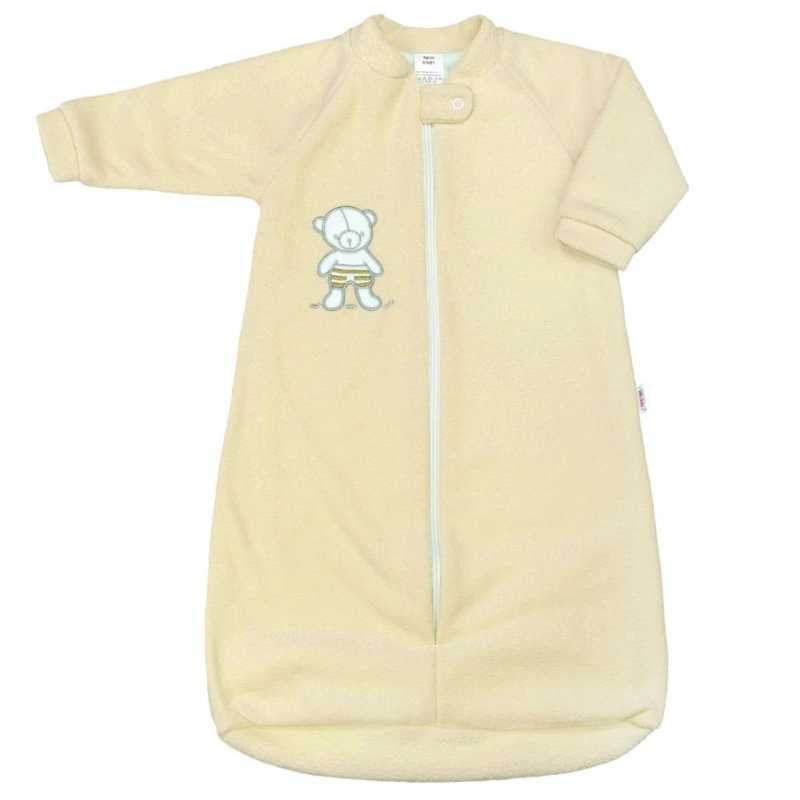 Dojčenský froté spací vak New Baby medvedík žltý, 80