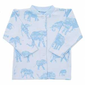 Dojčenský kabátik Baby Service Slony modrý, 68