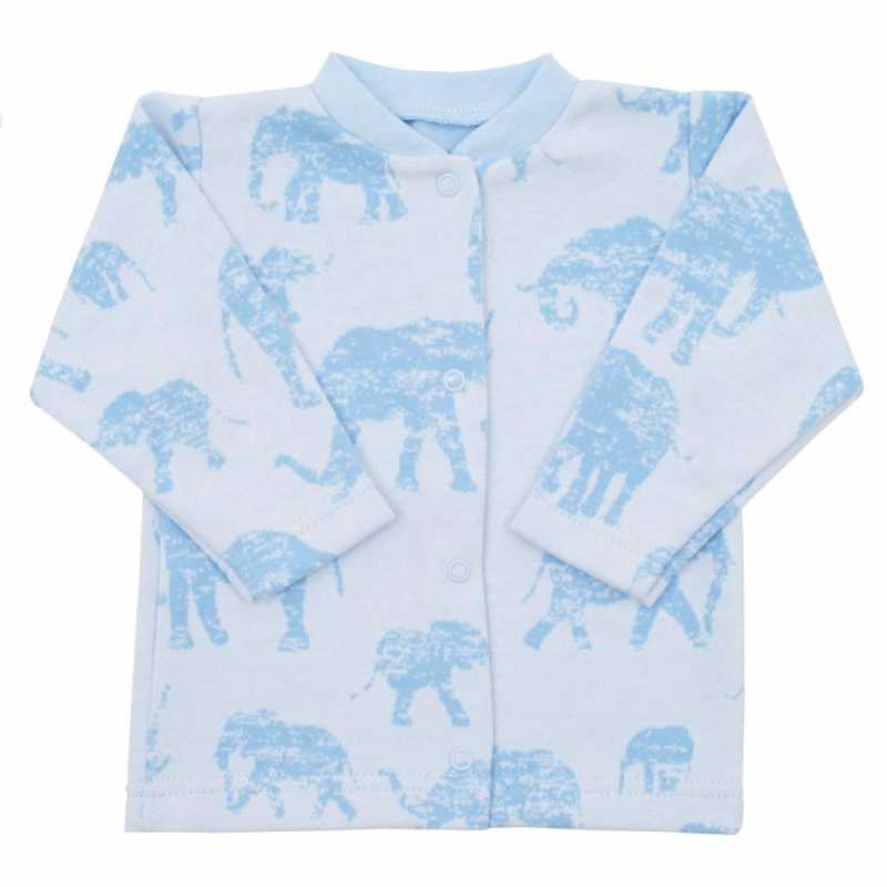 Kojenecký kabátek Baby Service Sloni modrý, 68