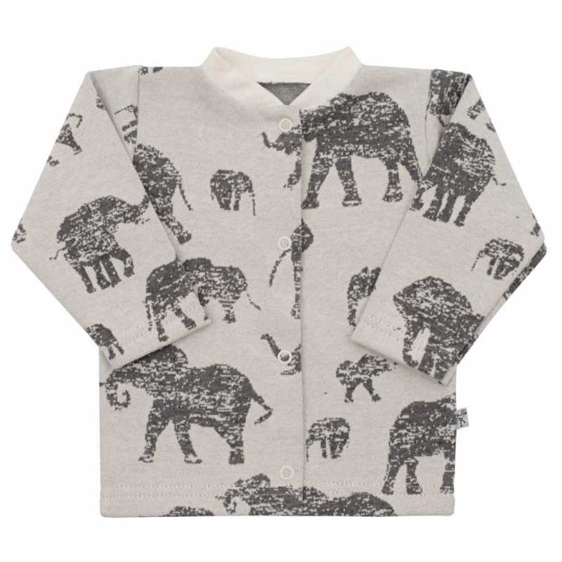 Dojčenský kabátik Baby Service Slony sivý, 68