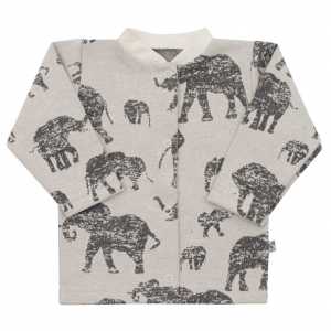 Dojčenský kabátik Baby Service Slony sivý, 74