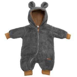 Luxusný detský zimný overal New Baby Teddy bear sivý, 74