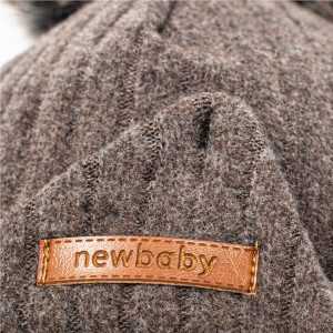 Jesenná dojčenská čiapočka so šatkou na krk New Baby Special One hnedá, 74