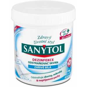 Dezinfekcia odstraňovač škvŕn žiarivo biela 450 g, Sanytol
