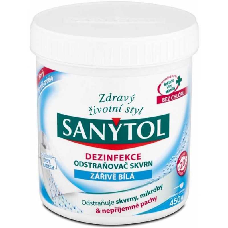 Dezinfekcia odstraňovač škvŕn žiarivo biela 450 g, Sanytol