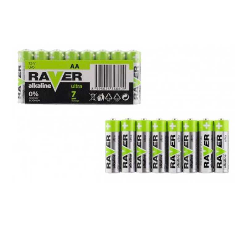 Baterie Raver LR6/AA 1,5 V alkaline ultra 8ks
