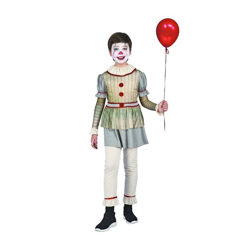 Šaty na karneval - strašidelný klaun, 110 - 120 cm