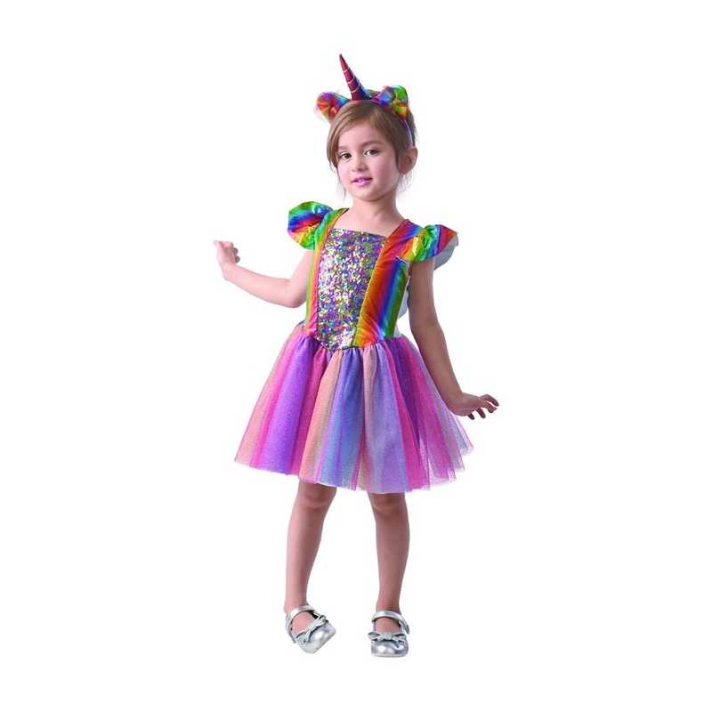 Šaty na karneval - jednorožec, 80 - 92 cm