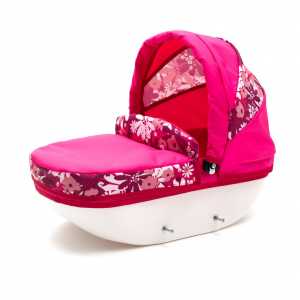 Dětský kočárek pro panenky New Baby COMFORT růžový květiny