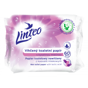 Vlhčený toaletní papír Linteo s kyselinou mléčnou 60 ks