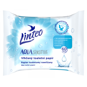 Vlhčený toaletní papír Linteo Aqua Sensitive 60 ks