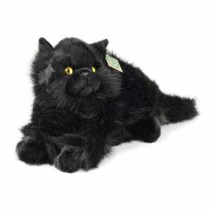 Plyšová kočka černá ležící, Rappa